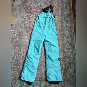 O'Neill Kids 8 Teal Aqua Snow Bib Pants